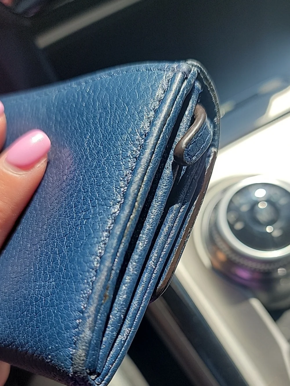 Michael Kors Navy Leather Continental Wallet